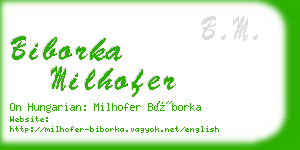 biborka milhofer business card